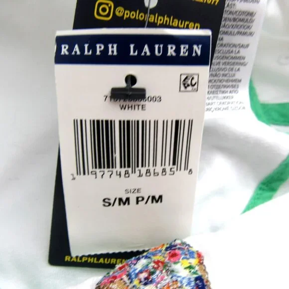 Polo Ralph Lauren Embroidered Bear Bucket Hat Adult Size S/M White NEW - Picture 10 of 11